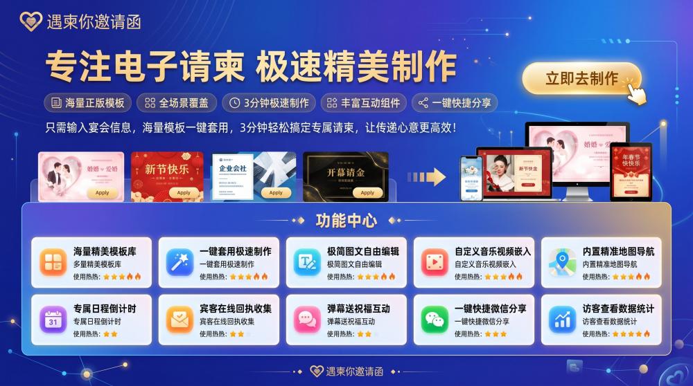 免费电子请柬设计教程！轻松打造氛围感满分的开业庆典